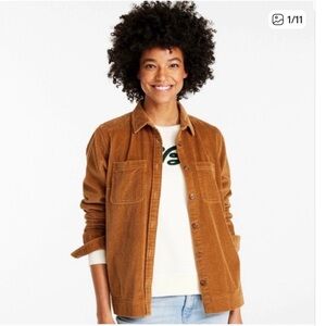 L.L. Bean Corduroy Shirt Jacket - Carmel